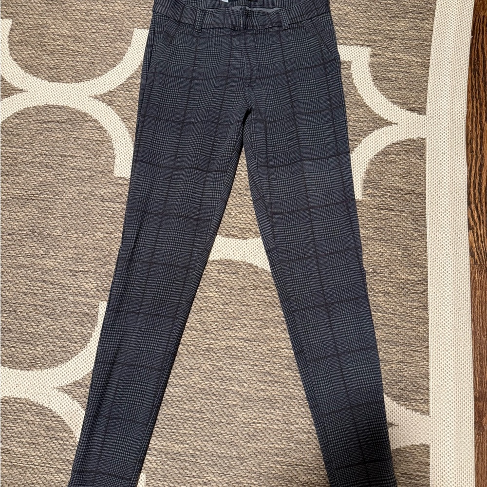 Kut from the Kloth Charcoal Checkered Trousers
